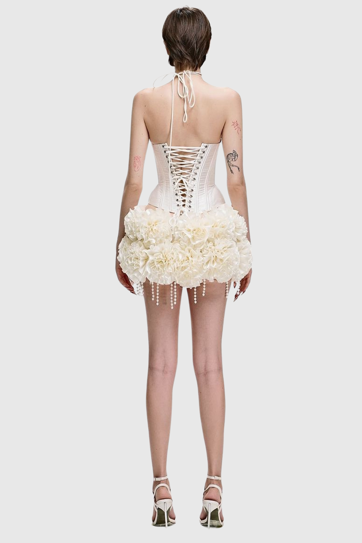 Orsolya Pearl Corset Two Piece Set - Ivory