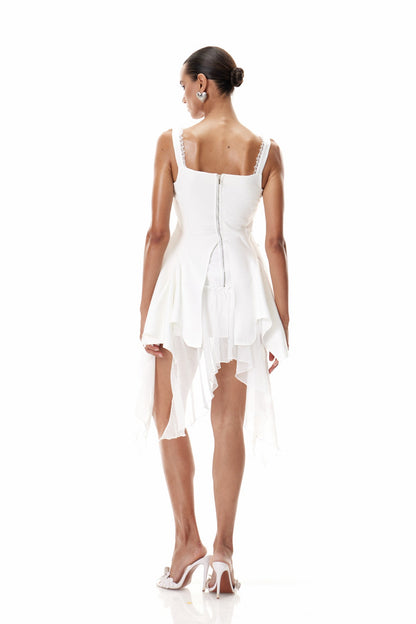 Claudiu Ruffle Fringe Mini Dress