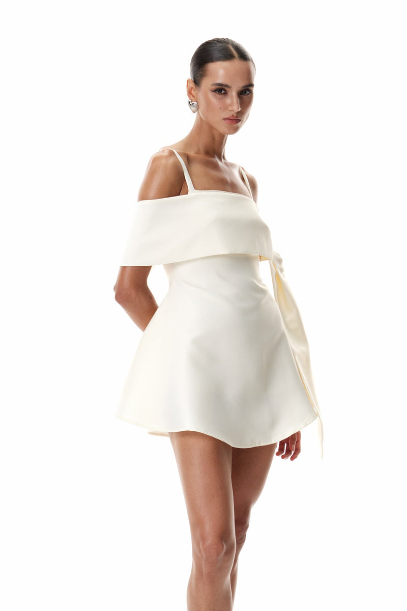 Claudius Spaghetti Asymmetric Mini Dress