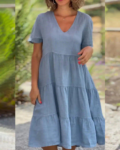 Comfortable Fresh Sweet Large Swing Midi Dresses