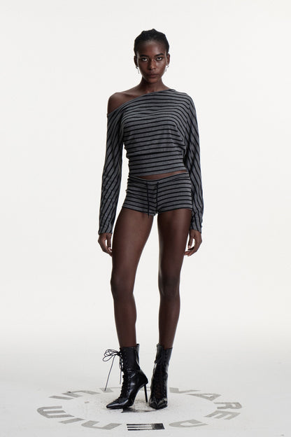 Connla Asymmetric Stripe Pants Set