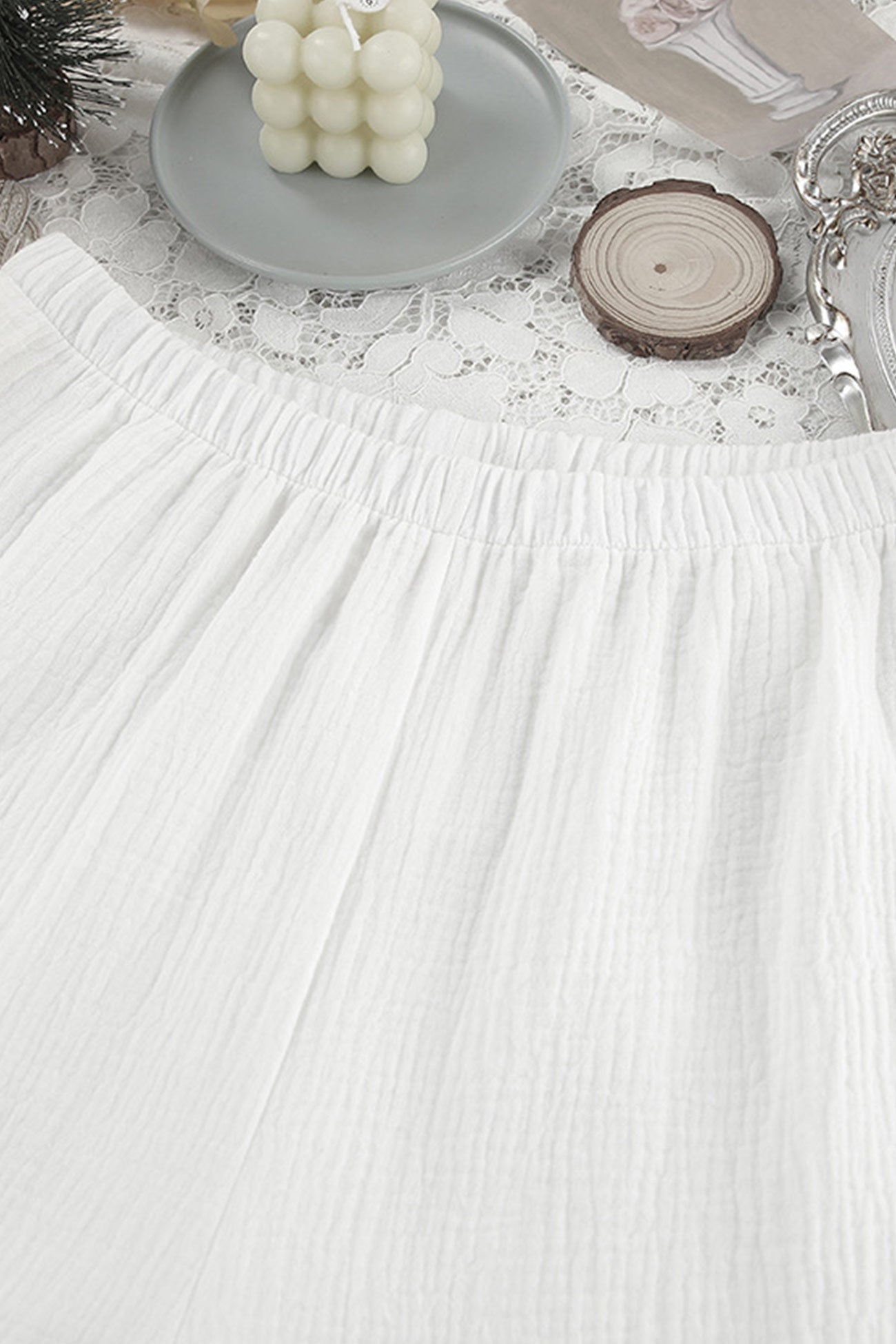 Cotton Flare Sleeve Cardigan Long Pants Set