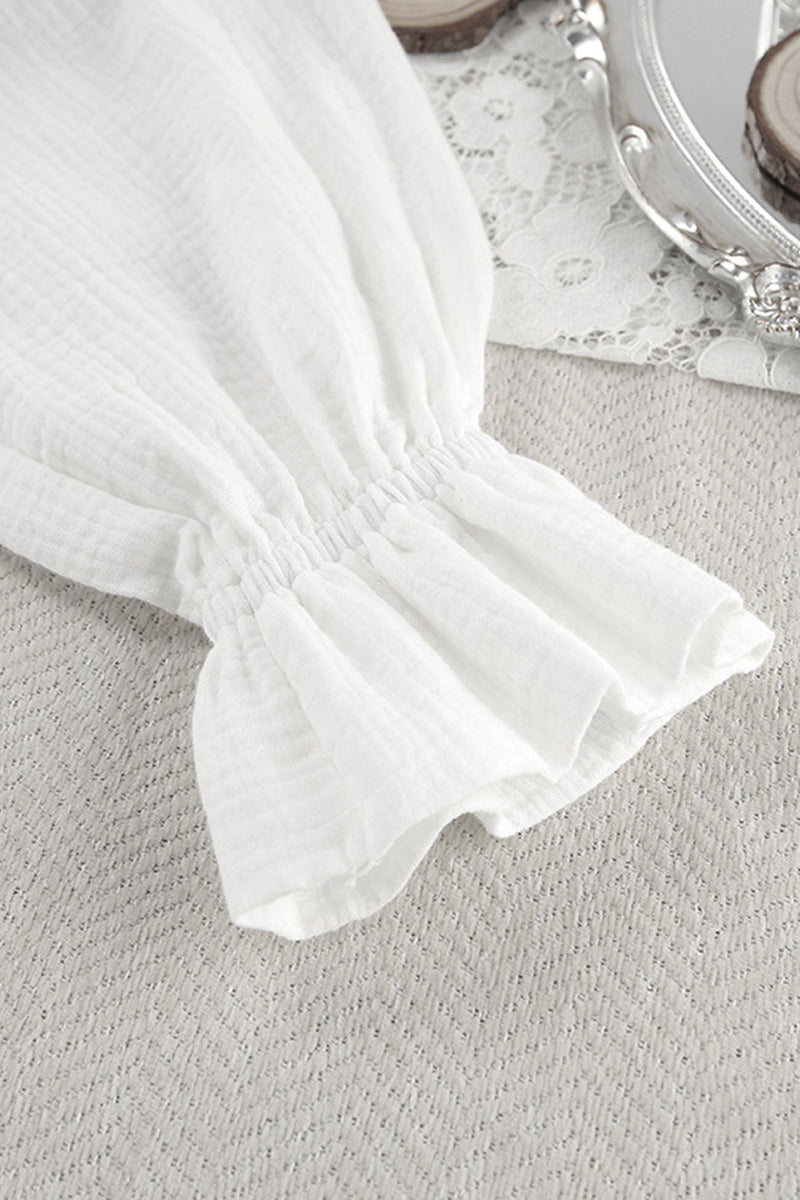 Cotton Flare Sleeve Cardigan Long Pants Set