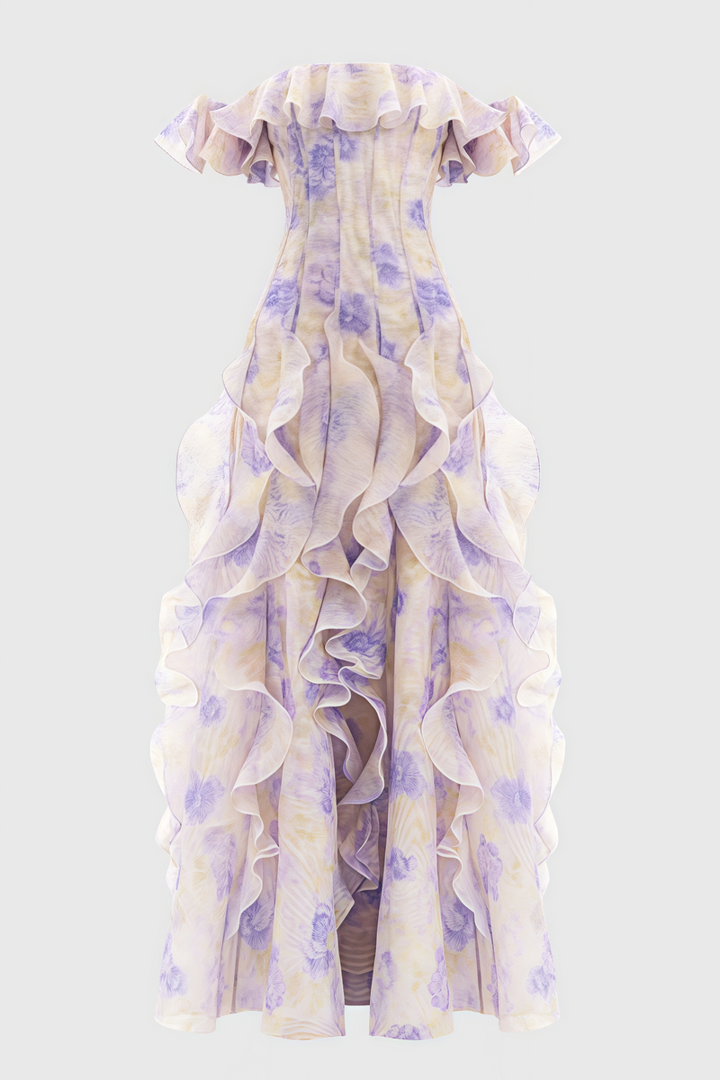 Niko Camisole Ruffled Maxi Dress