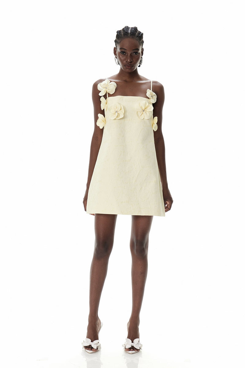 Craig Spaghetti Flower Mini Dress