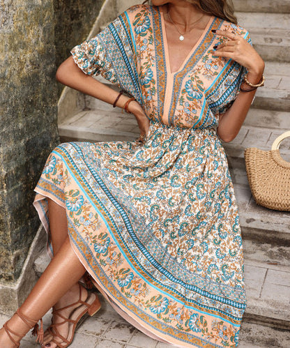 Cadena Midi Dress - Apricot