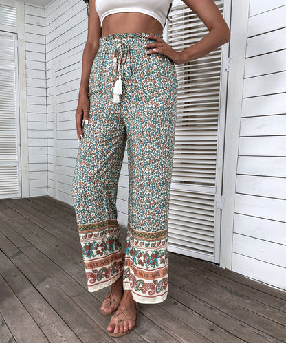Jasmine Culottes Pants - Black Print