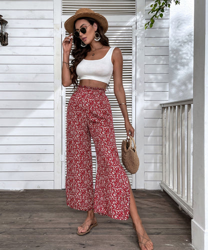 Chelo Culottes Pants - Red Print