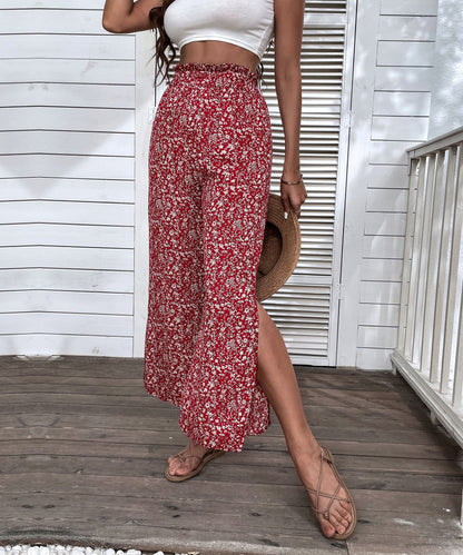 Chelo Culottes Pants - Red Print