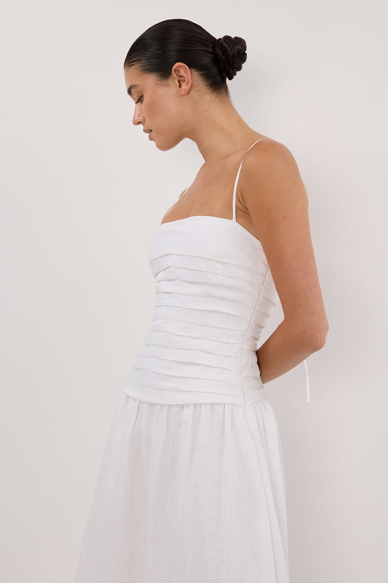 Reena White Midi Dress