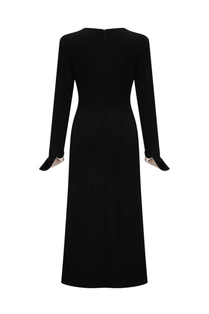 Elizabeth V-neck Bowknot Maxi Dress