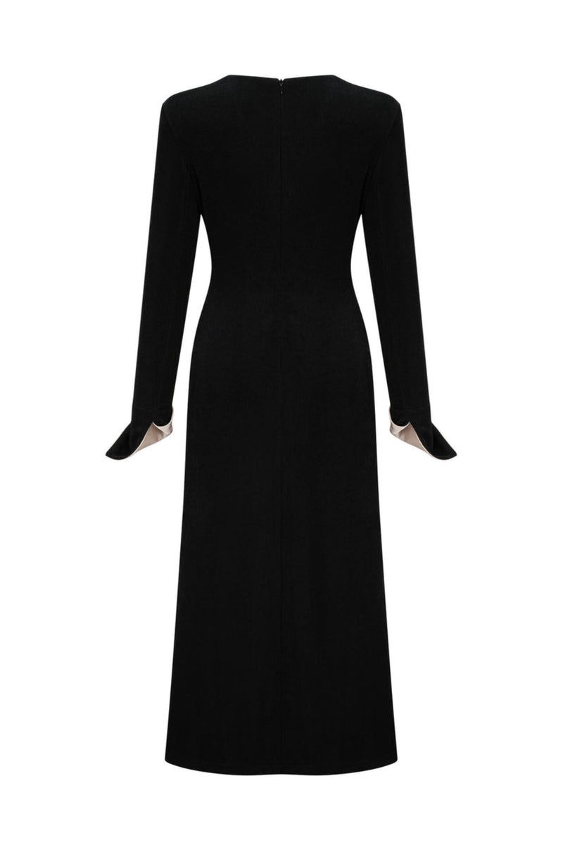Elizabeth V-neck Bowknot Maxi Dress