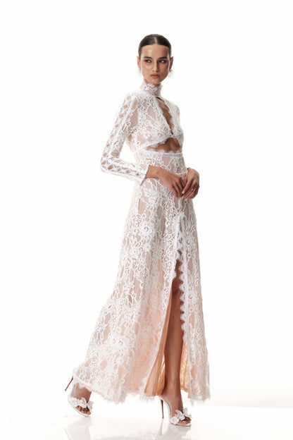 Daividh Cutout Lace Maxi Dress