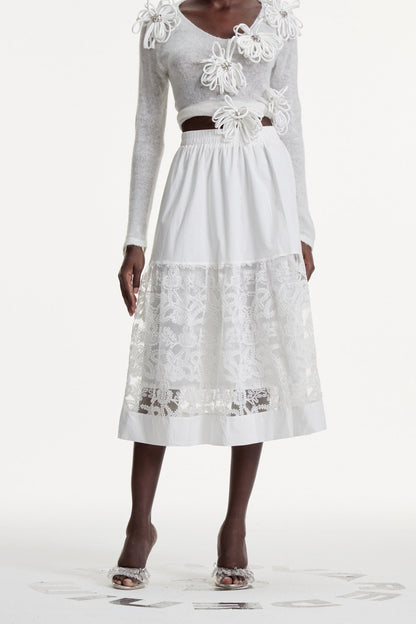 Dalila Cutout Lace Maxi Skirt