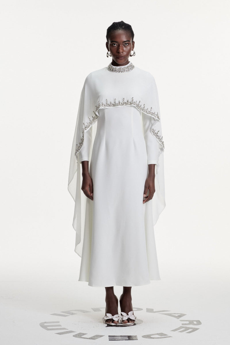 Dallas Crystal Shawl Maxi Dress