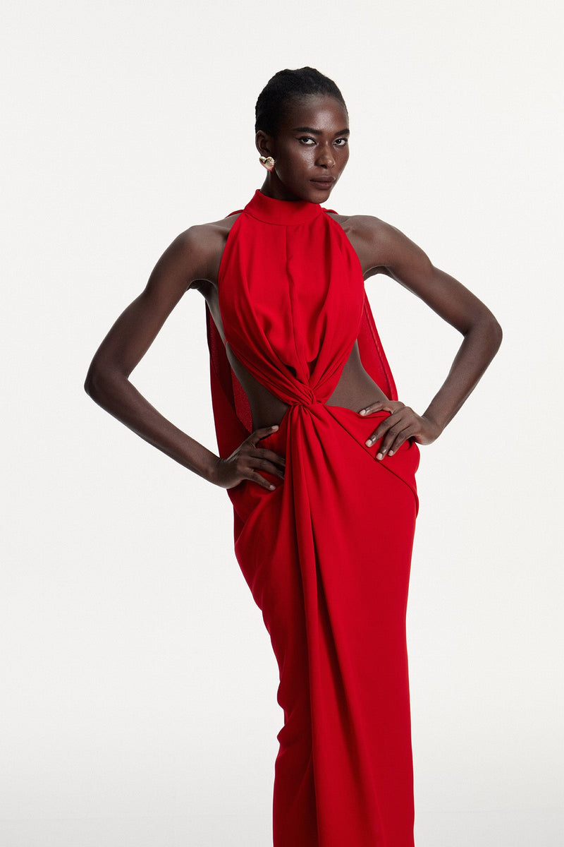 Damiano Ruch Cutout Maxi Dress