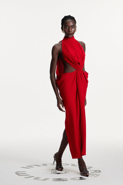 Damiano Ruch Cutout Maxi Dress