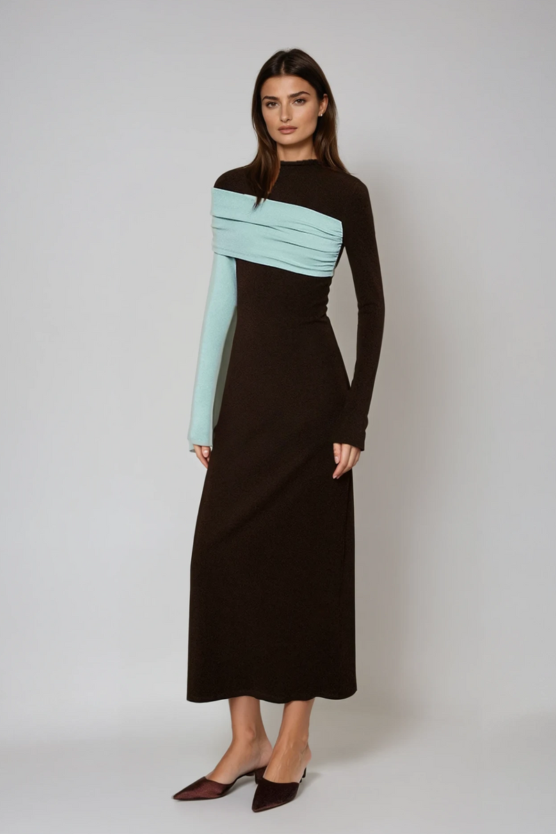 Dane Bodycon Asymmetric Maxi Dress