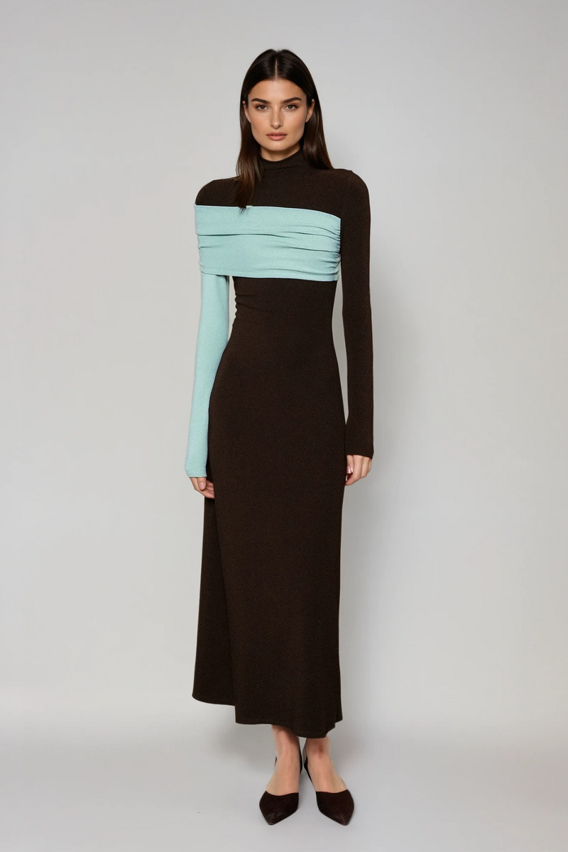Dane Bodycon Asymmetric Maxi Dress