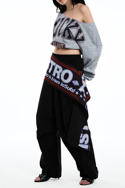 Darby Deconstruct Print Wide Leg Pants