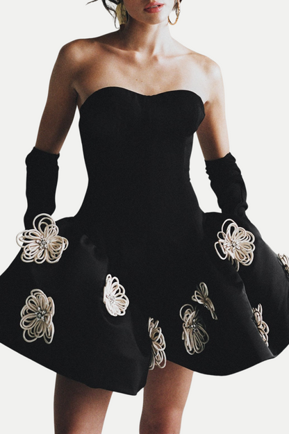 Darrah Strapless Mini Bandage Dress - Black