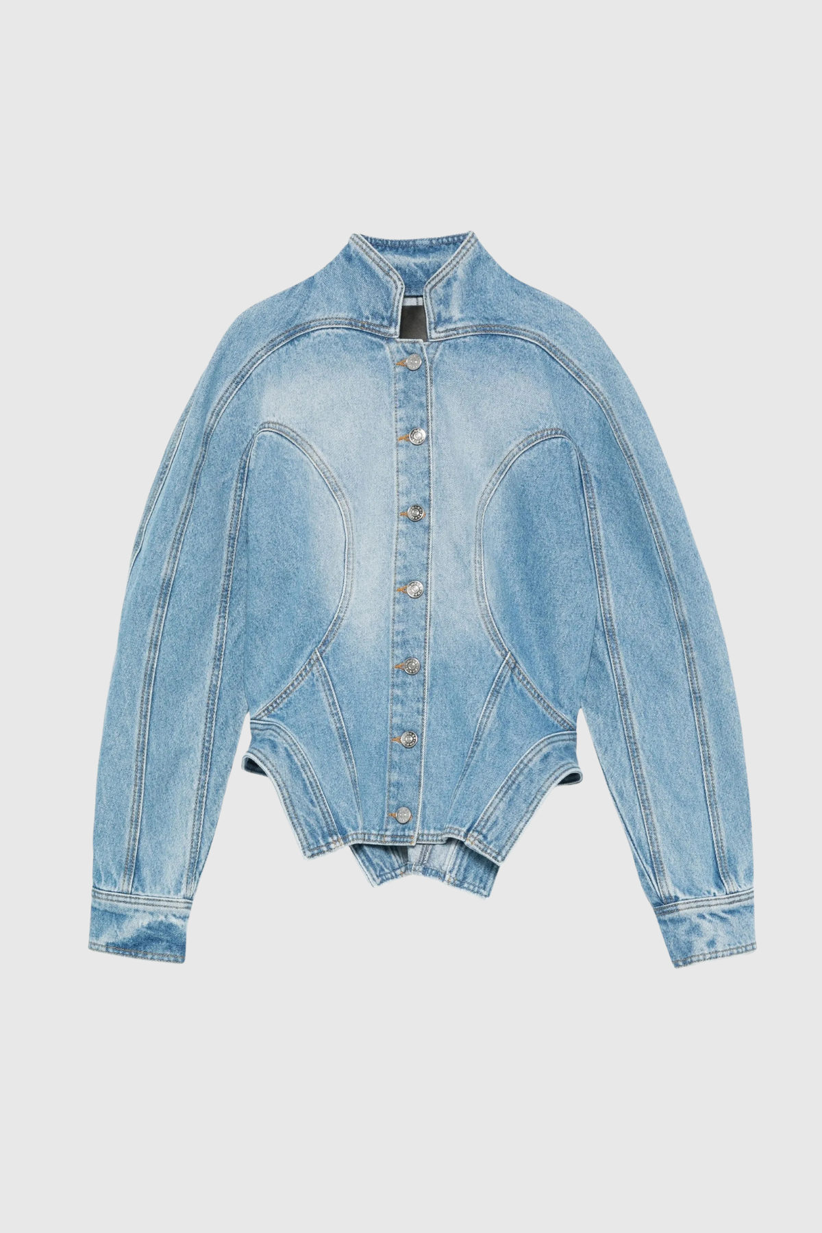Darya Denim Pants Set in Blue