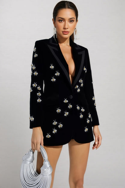 Luke Black Bee Diamond Blazer Mini Dress