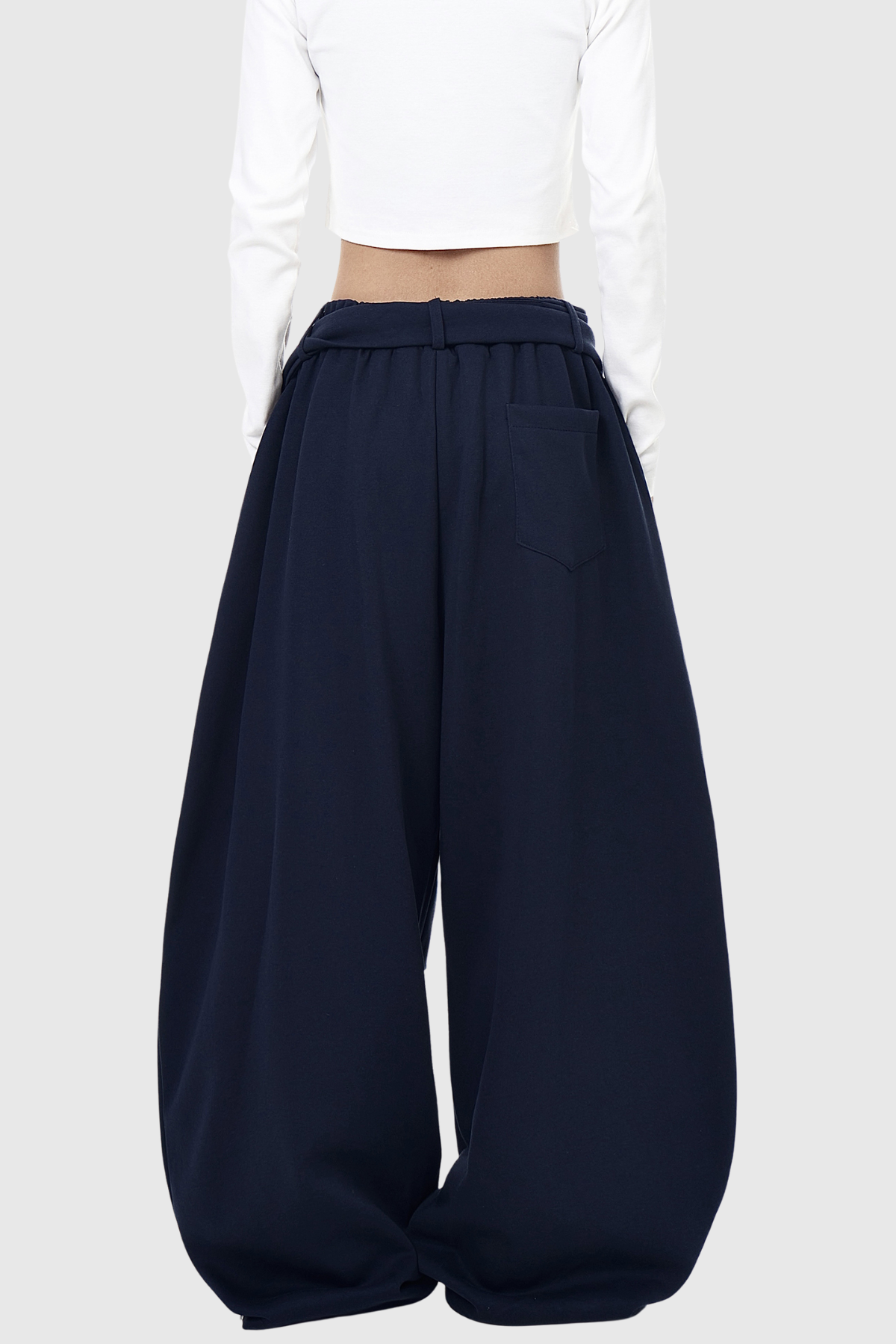 Deeann Print Tie Up Pants in Blue