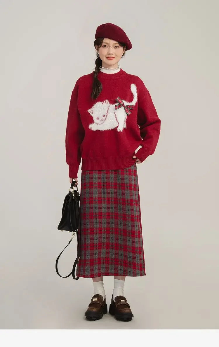 Kitty Cashmere Knitted Autumn Winter Sweater