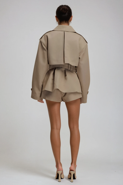 Dejana Trench Coat Pants Set