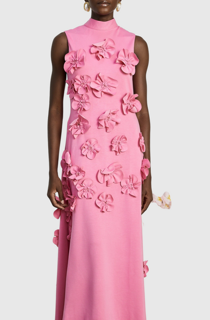 Dekeda Appliqué Bow-tie Sleeveless Maxi Dress