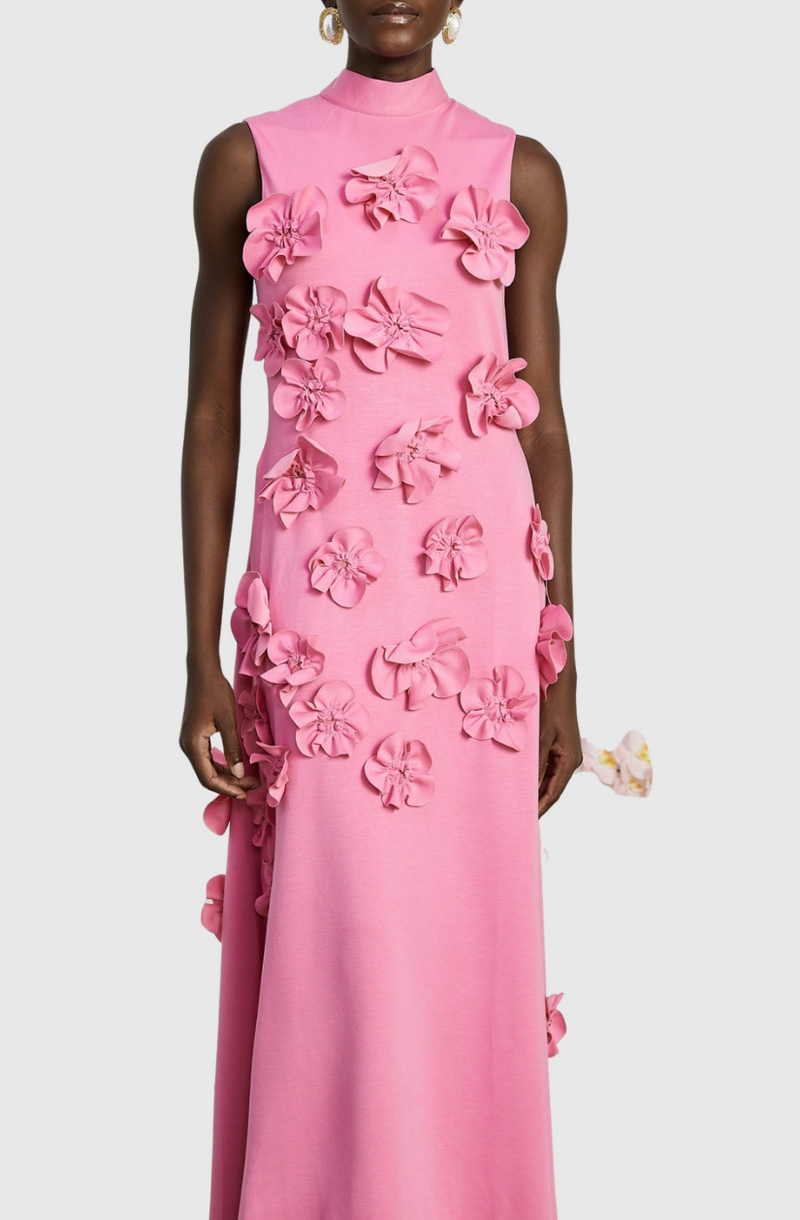 Dekeda Appliqué Bow-tie Sleeveless Maxi Dress