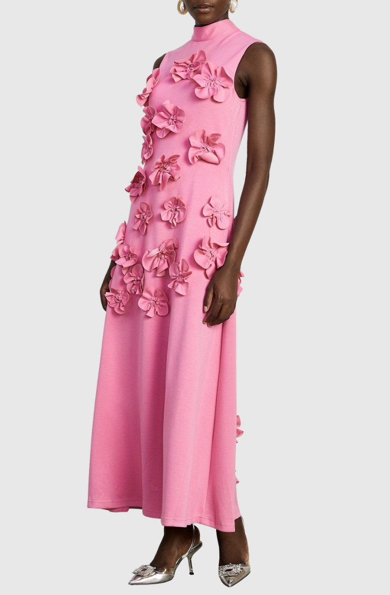 Dekeda Appliqué Bow-tie Sleeveless Maxi Dress