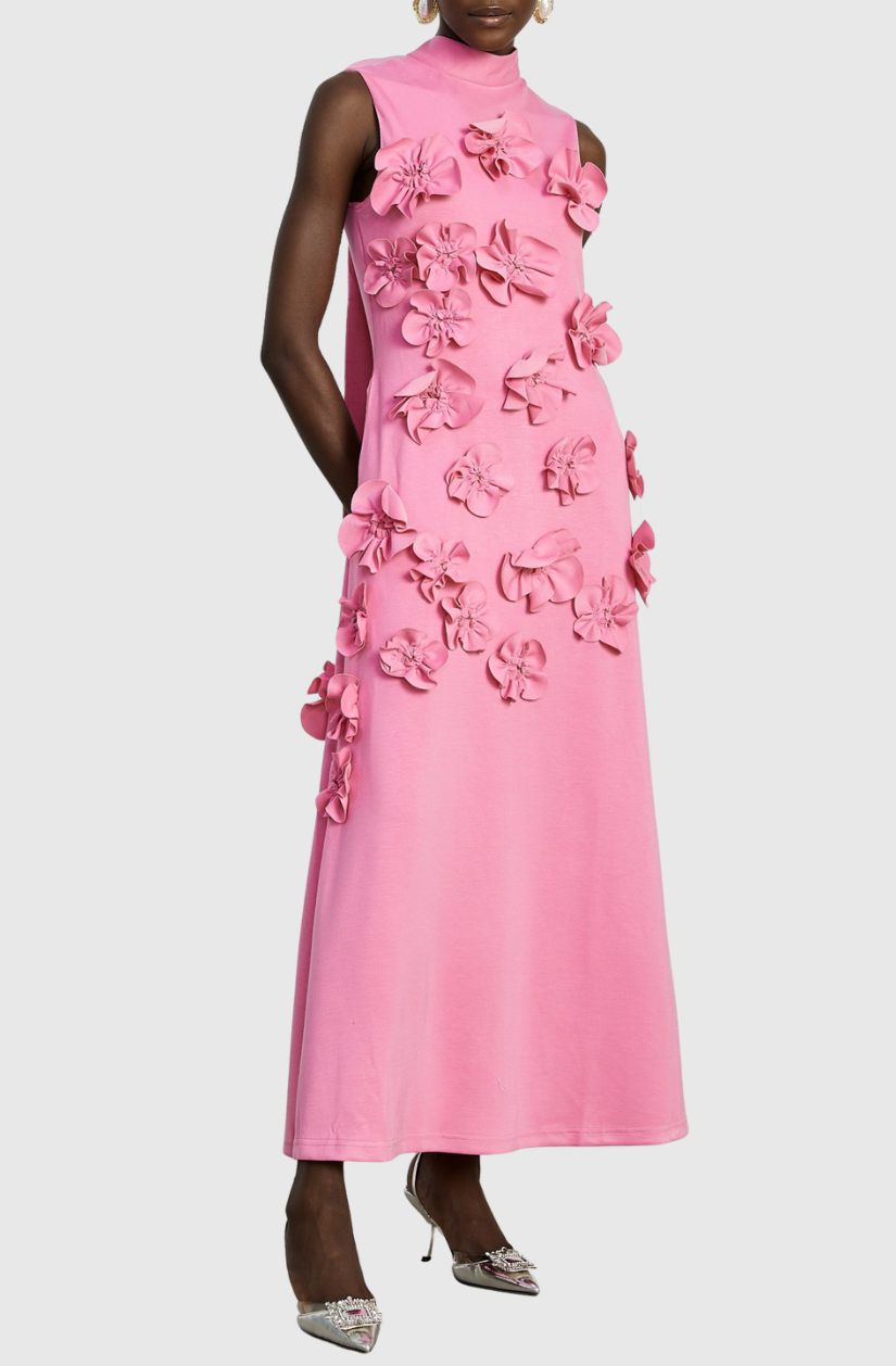 Dekeda Appliqué Bow-tie Sleeveless Maxi Dress