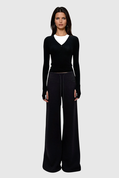 Delicia Straight Pants in Black