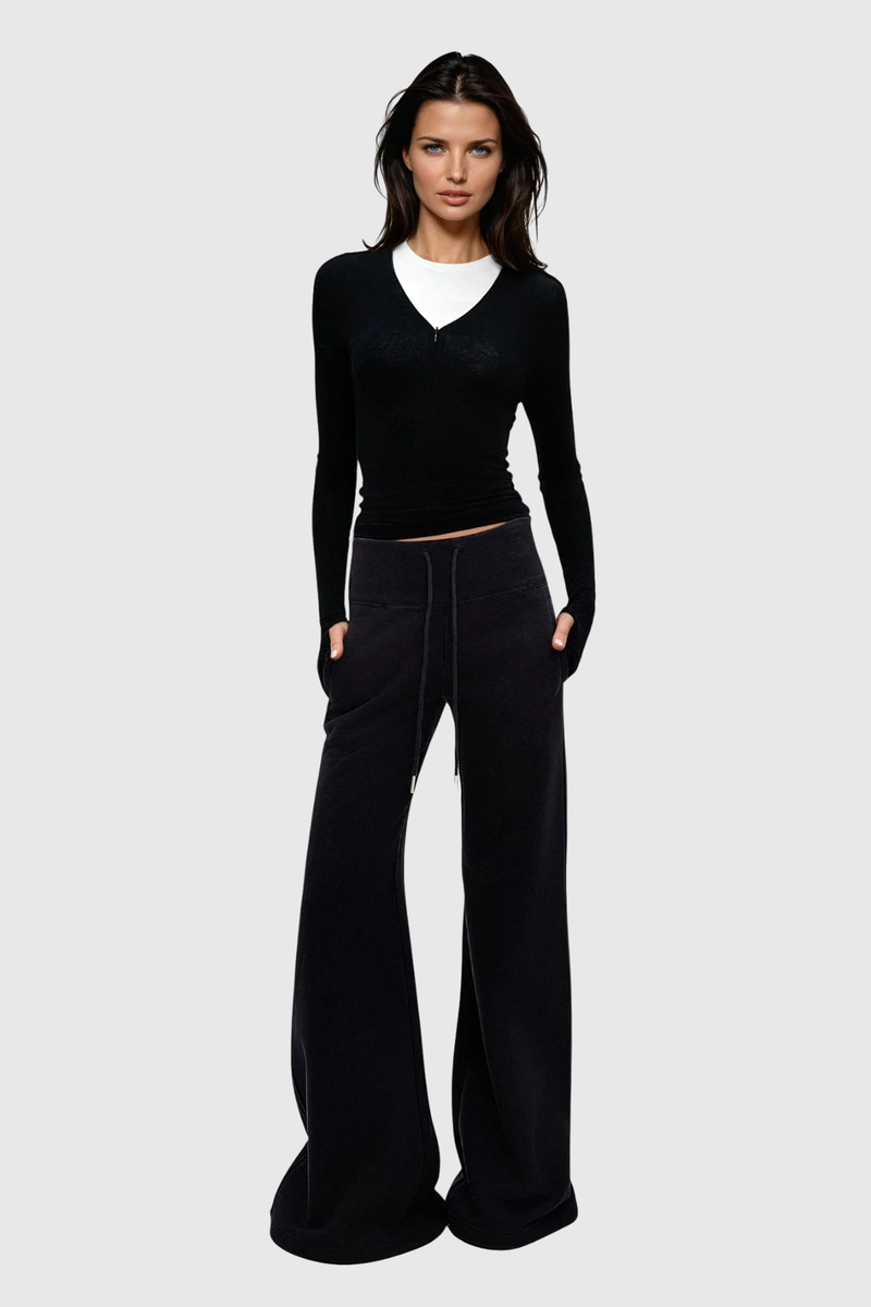 Delicia Straight Pants in Black