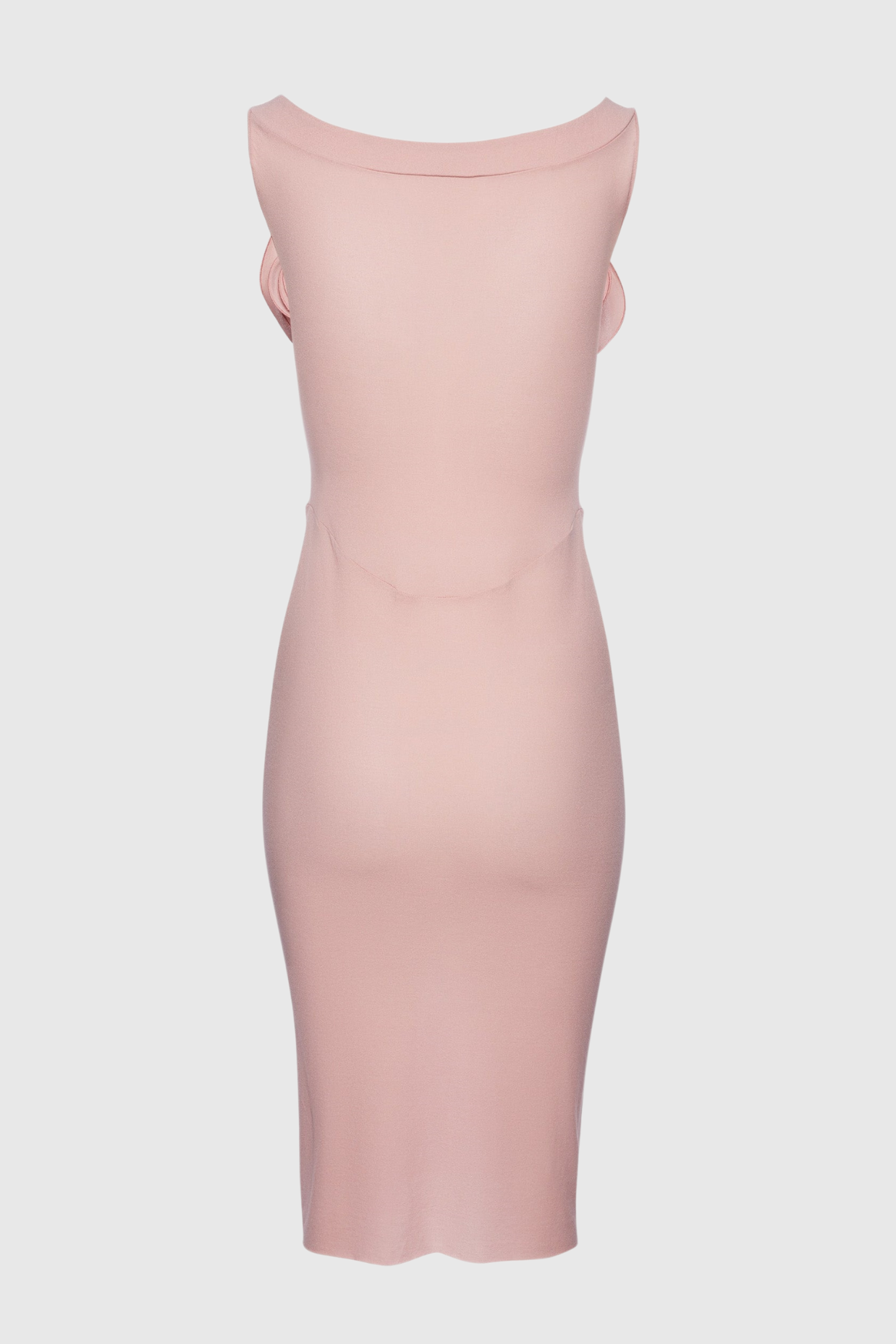 Dinella Appliqué Corset Midi Dress - Pink