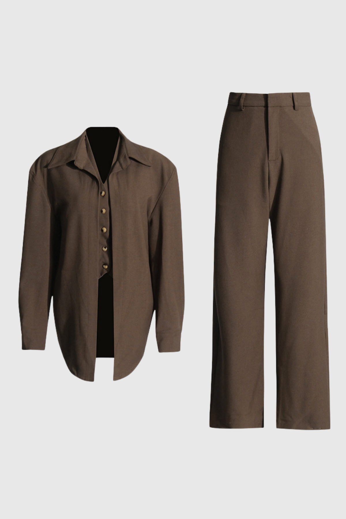Disha Two Piece Set in Brown