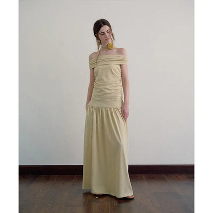 Dressbetty - Color Draping Knitted Pleated Skirt