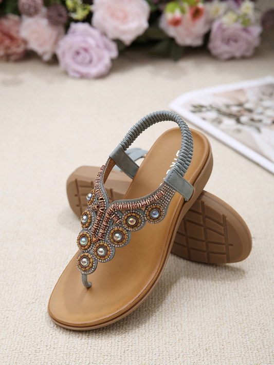 Siketu | V-strap Rhinestone Sandal