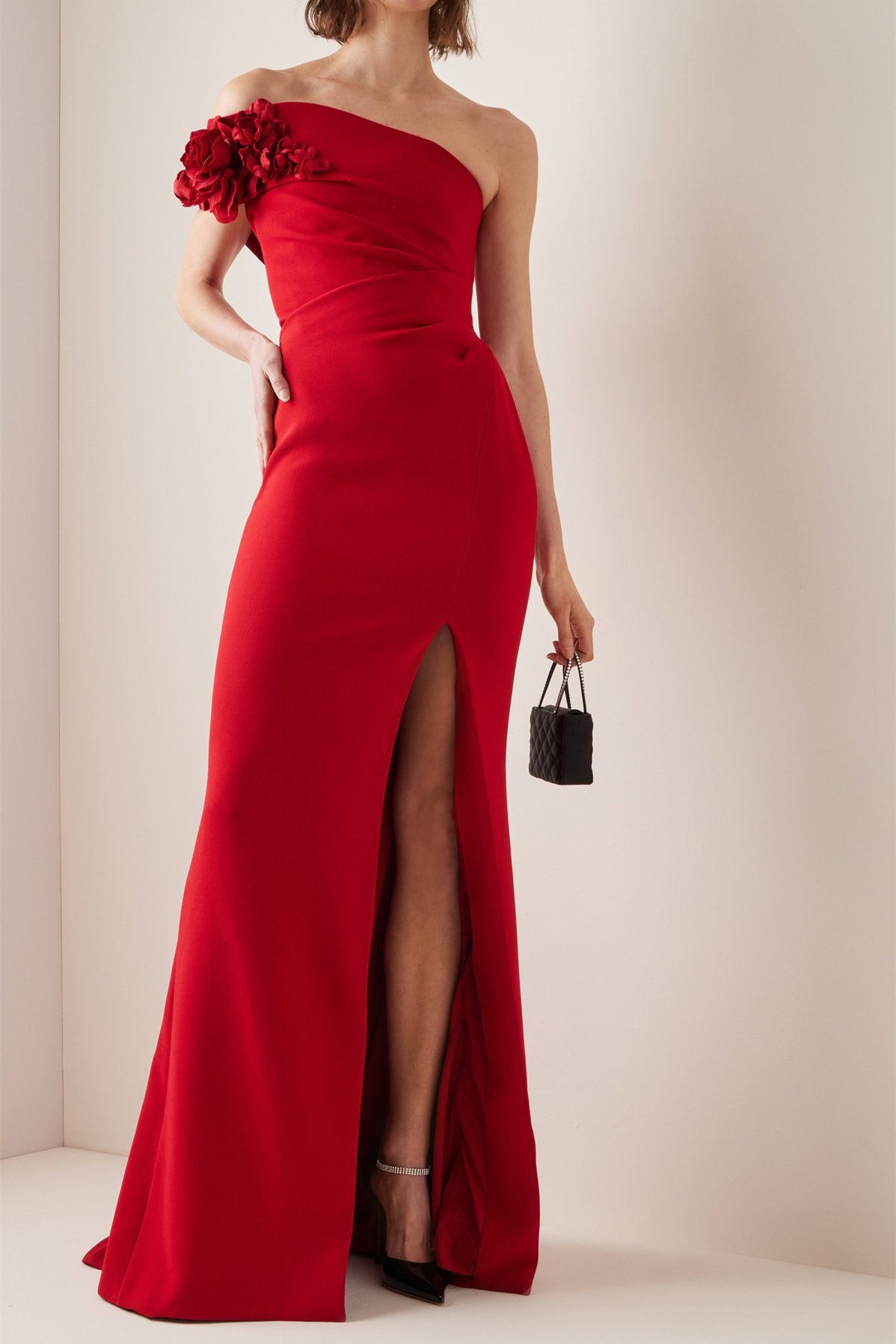 Sibyl One Shoulder Applique Maxi Dress