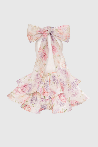 Earna Print Halter Mini Dress