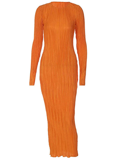 Bodycon Flare Sleeves Holiday Black Red Orange Midi Dresses