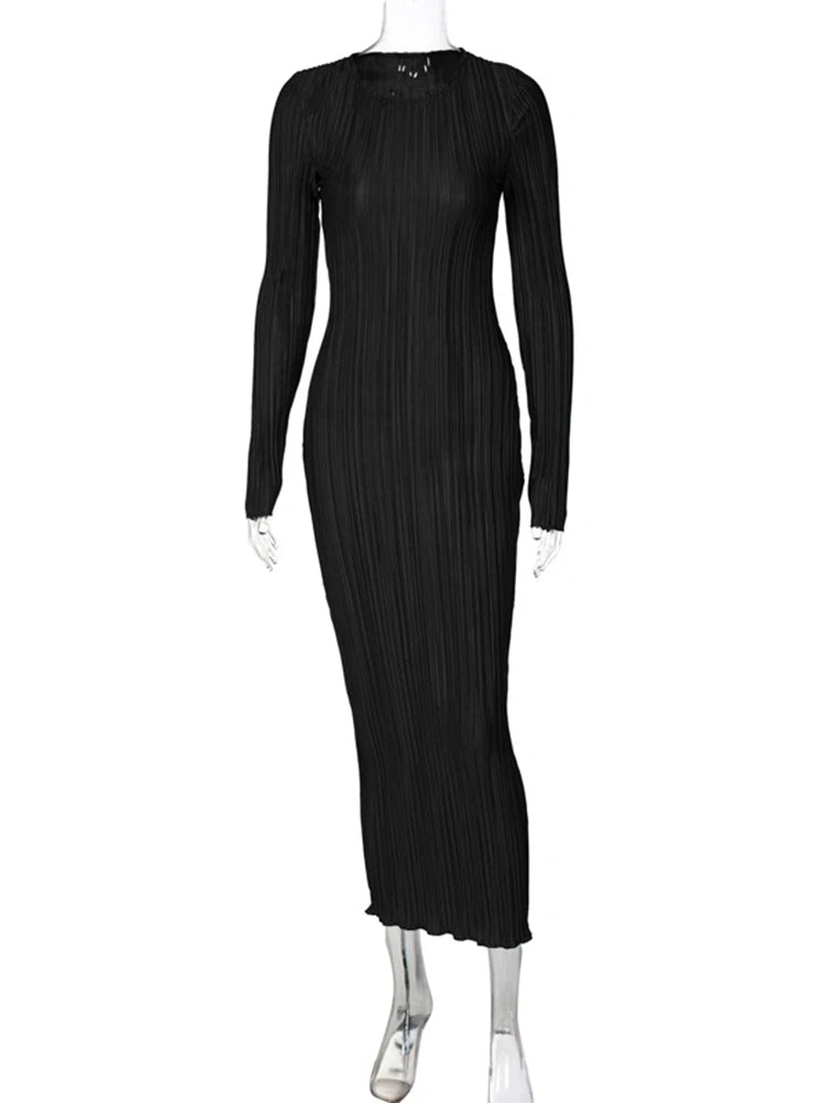 Bodycon Flare Sleeves Holiday Black Red Orange Midi Dresses