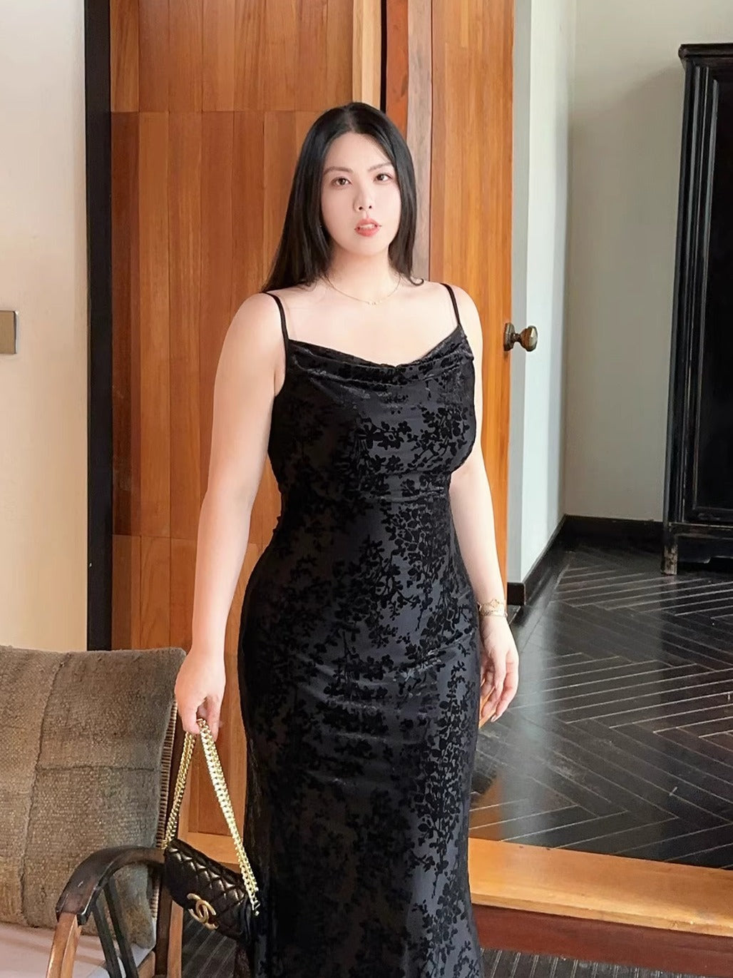 Velvet Maxi Dress Plus-size