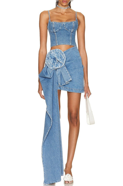 Elianna Denim Mini Skirt