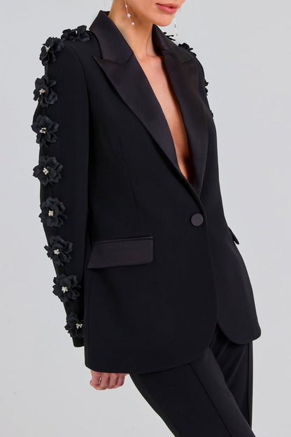 Elise Embellished Blazer Two Piece Set