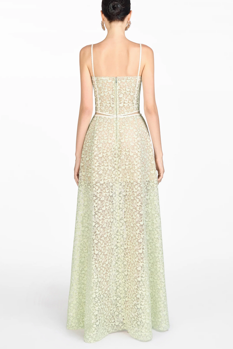 Emani Lace Corset Cutout Maxi Dress - Mint