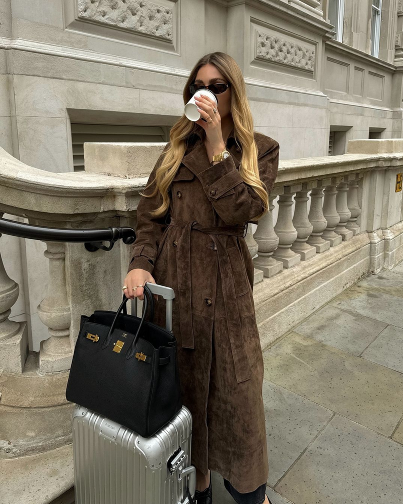 Orla | Suede Trench Coat