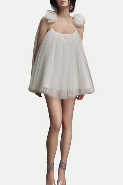 Eorland Chiffon Ruched Mini Dress
